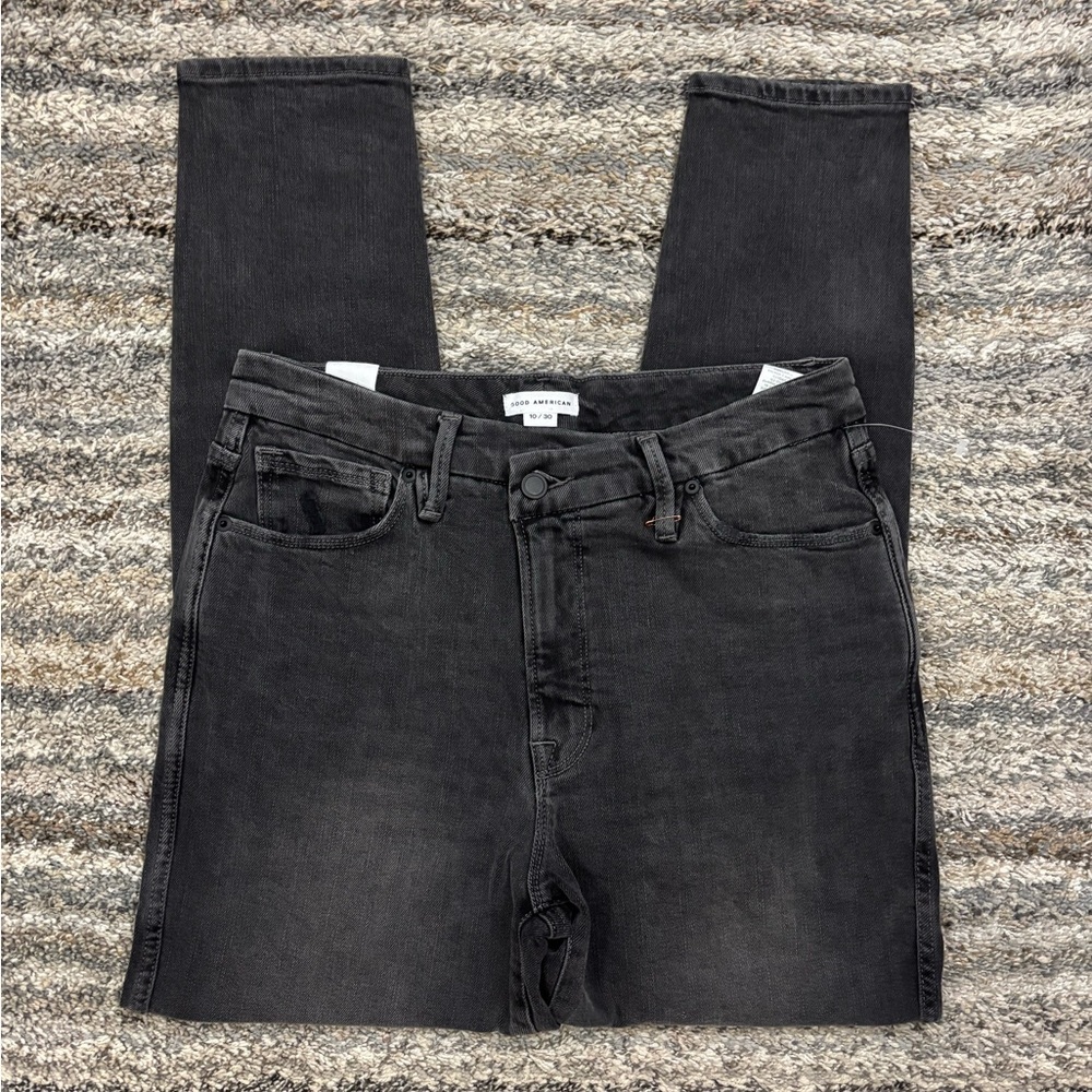 Good American High Rise Good Curve Crossover Waist Skinny Jeans Sz 10/30 NWT -